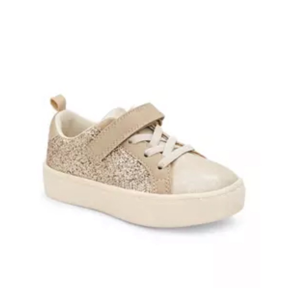 Carter’s Baby Toddler Girls Perrie 2 Gold Glitter Sneakers Shoes Sz 4